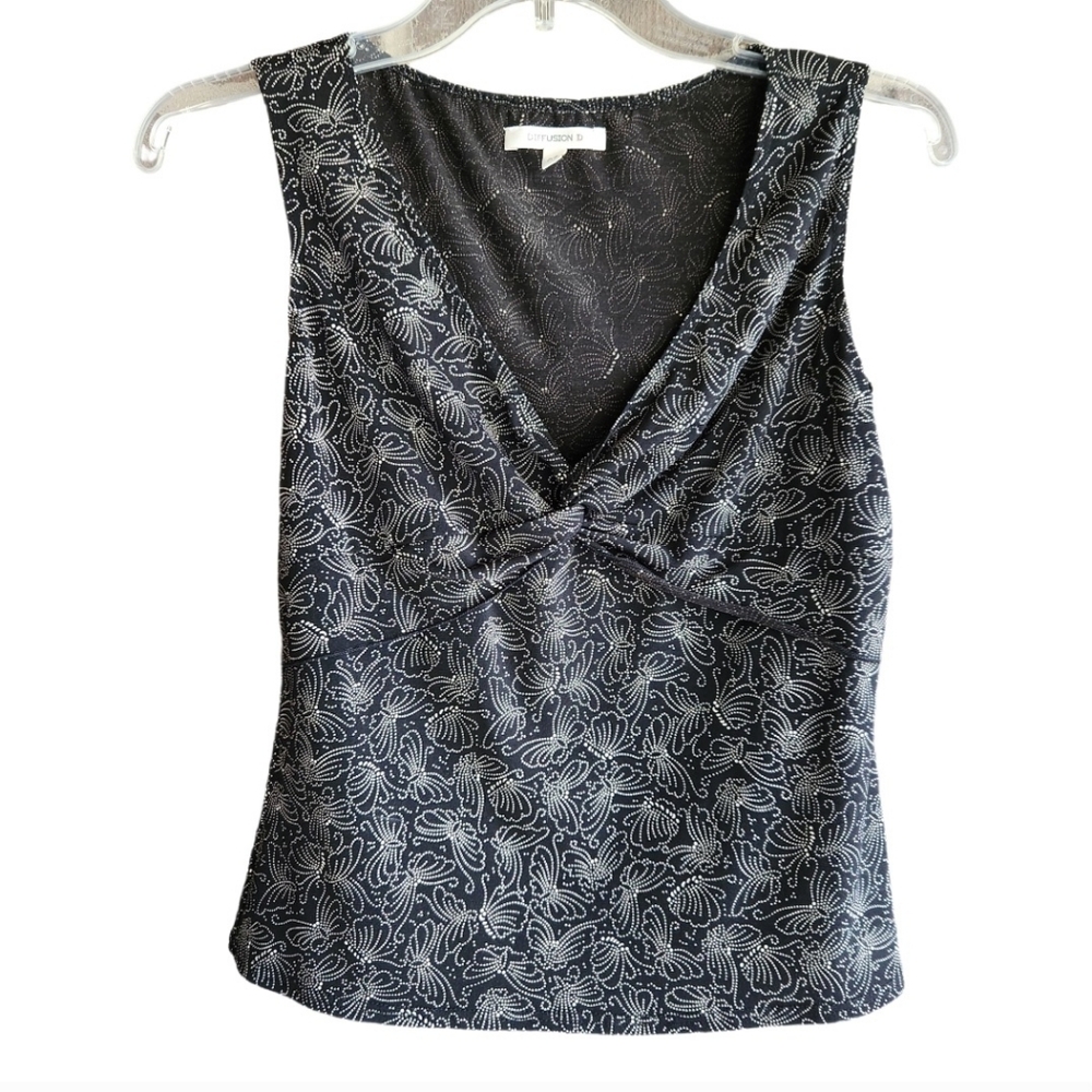 Vintage Y2K Diffusion D Sleeveless V-neck Top Size XS| Butterfly Print # 4D0S72